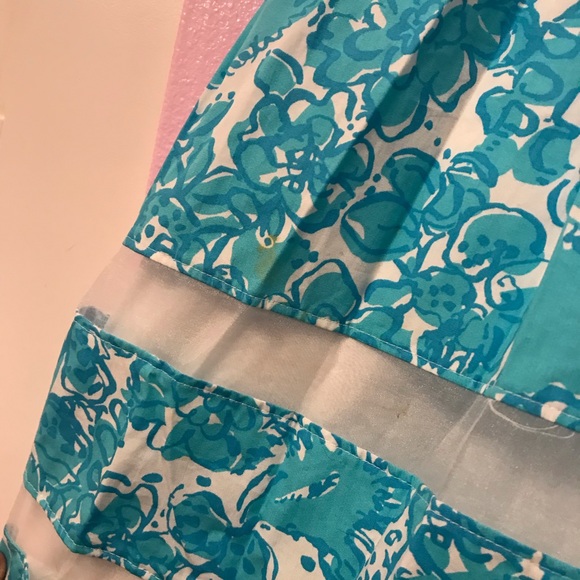 Lilly Pulitzer blue she’s a fox Ollie dress size 14 - Picture 7 of 10